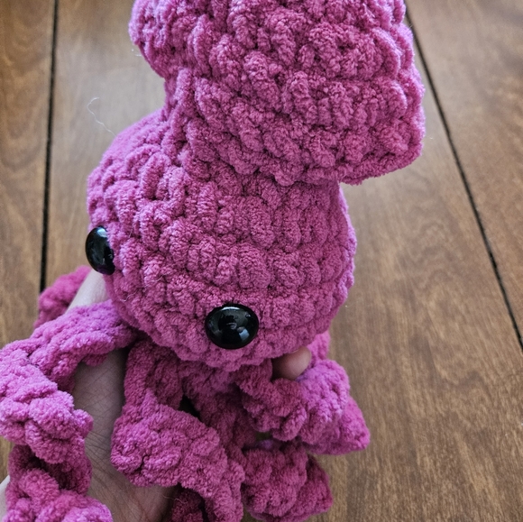 Crochet Pink Squid Amigurumi Doll - Picture 4 of 12